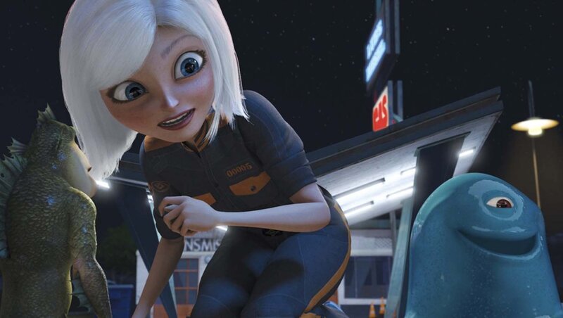 White-haired Girl with Aliens