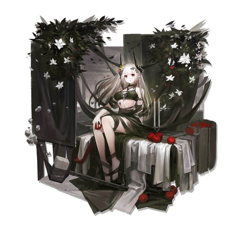 White-haired Girl with Apples