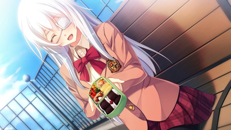 White-haired Girl with Bento