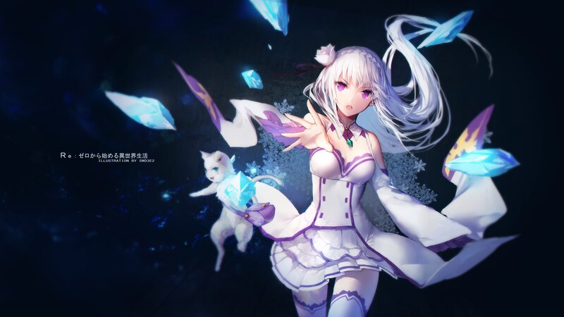 White-haired Girl with Cat — White