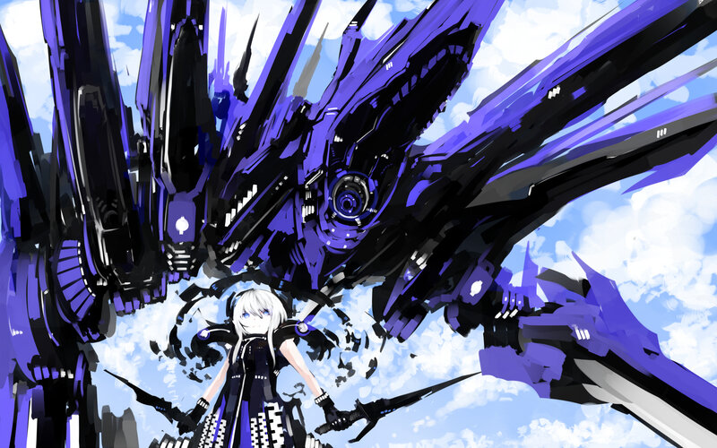White-haired Girl with Swords