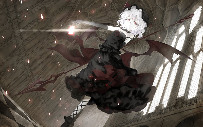 White-haired Girl with Wings — Black