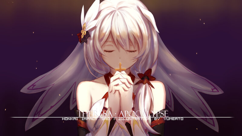 White-haired Girl with Wings — Purple