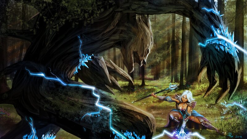 White-haired Mage Fighting