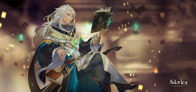 White-haired Mage with Book