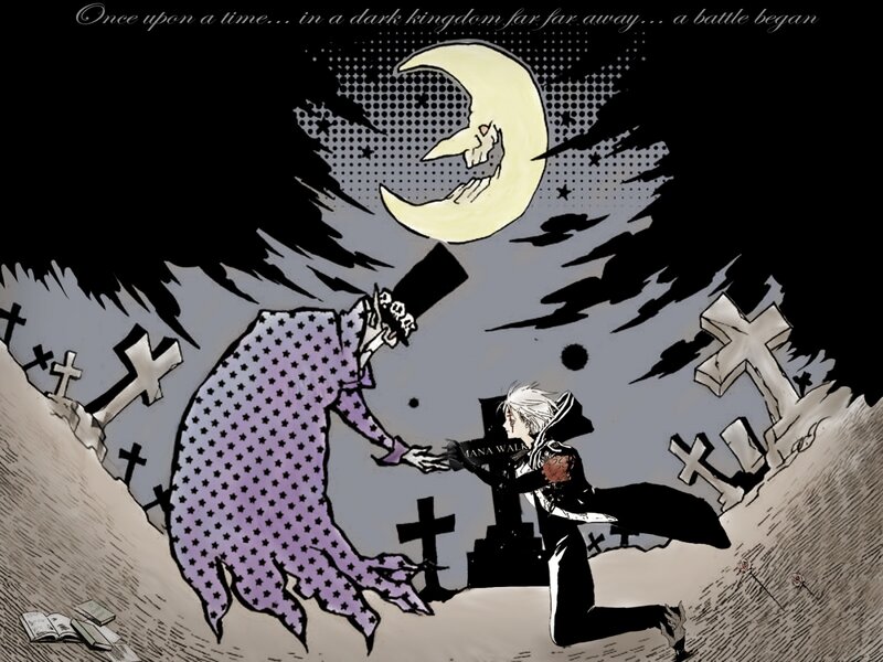 White-haired Man in Graveyard