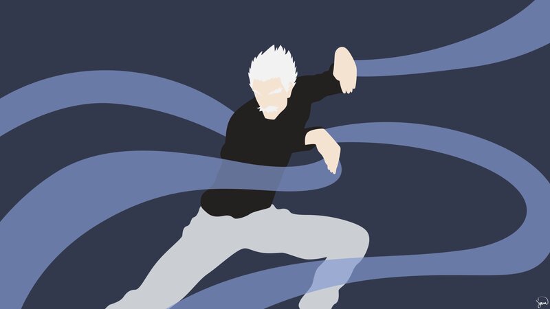 White-haired Man in Motion