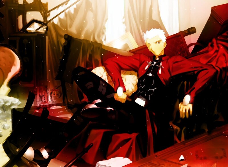 White-haired Man in Red Coat — Dramatic, Night