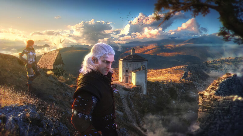 White-haired Man on Hill