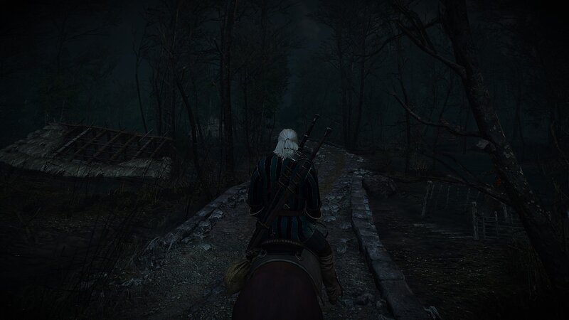 White-haired Man on Horse — Black