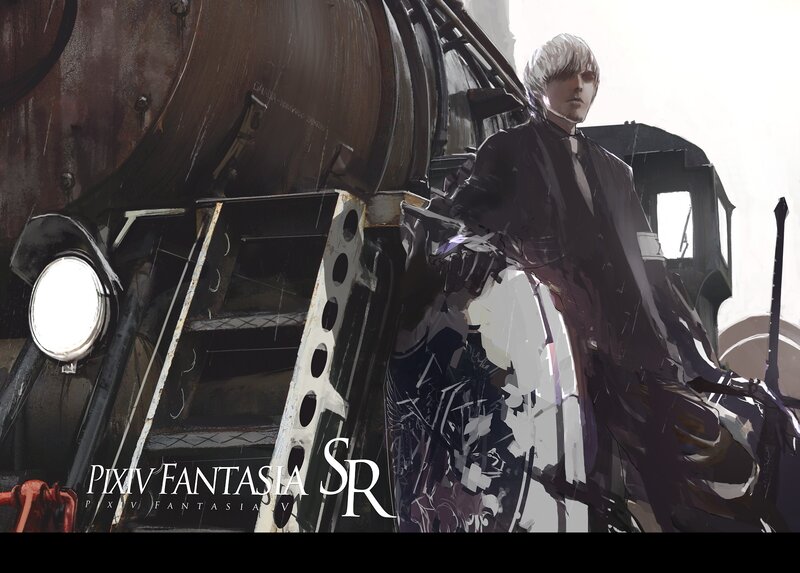 White-haired Man on Train