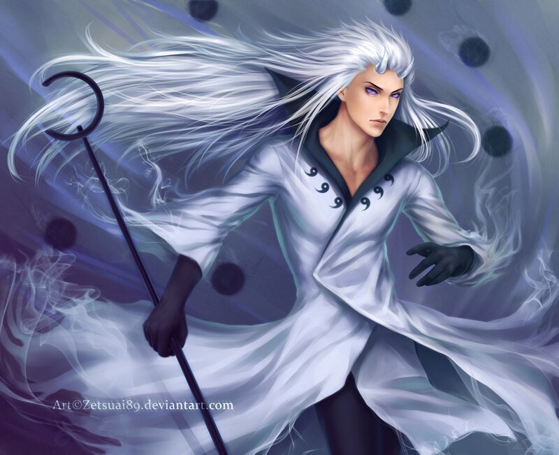 White-haired Man with Staff