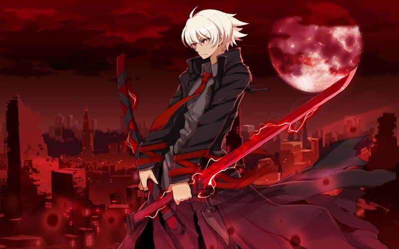 White-haired Swordsman — Red