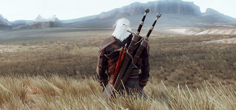 White-haired Warrior — Brown, Solemn