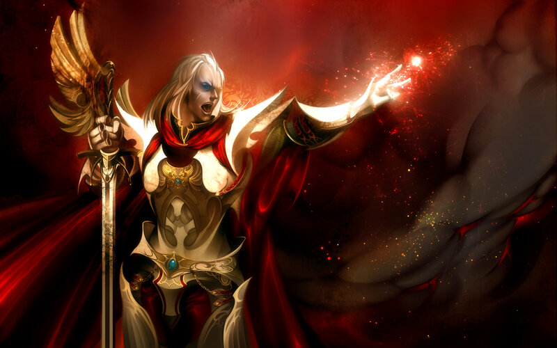 White-haired Warrior Casting Spell
