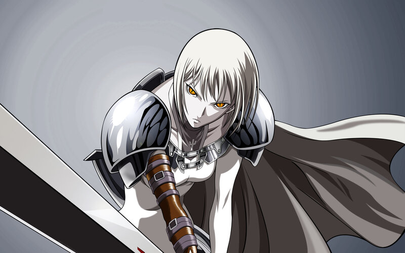 White-haired Warrior — Gray, Dramatic, Anime