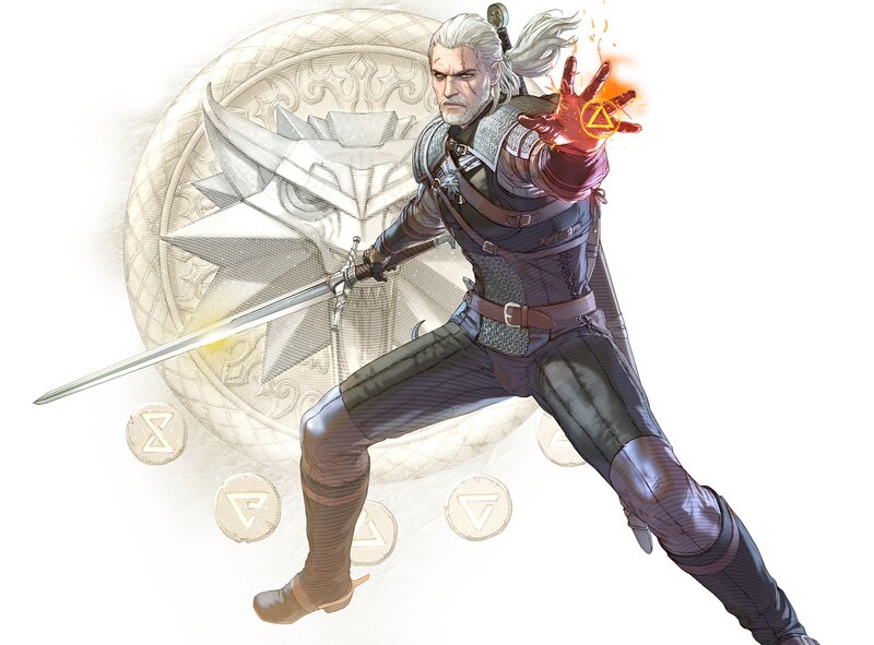 White-haired Warrior — Gray, Dramatic, Digital Art