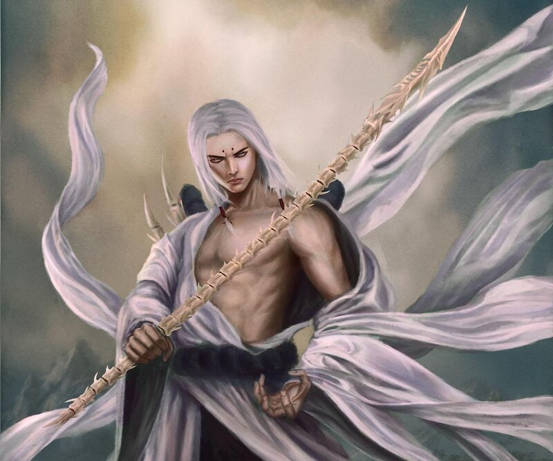 White-haired Warrior — Gray