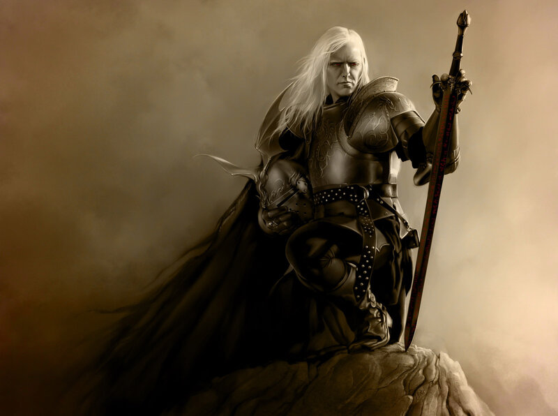 White-haired Warrior Knight — Brown