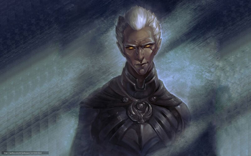 white-haired warrior portrait