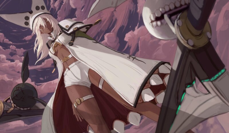 White-haired Warrior — Purple, Dramatic