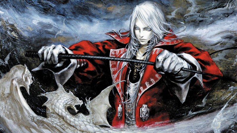 White-haired warrior with dragon