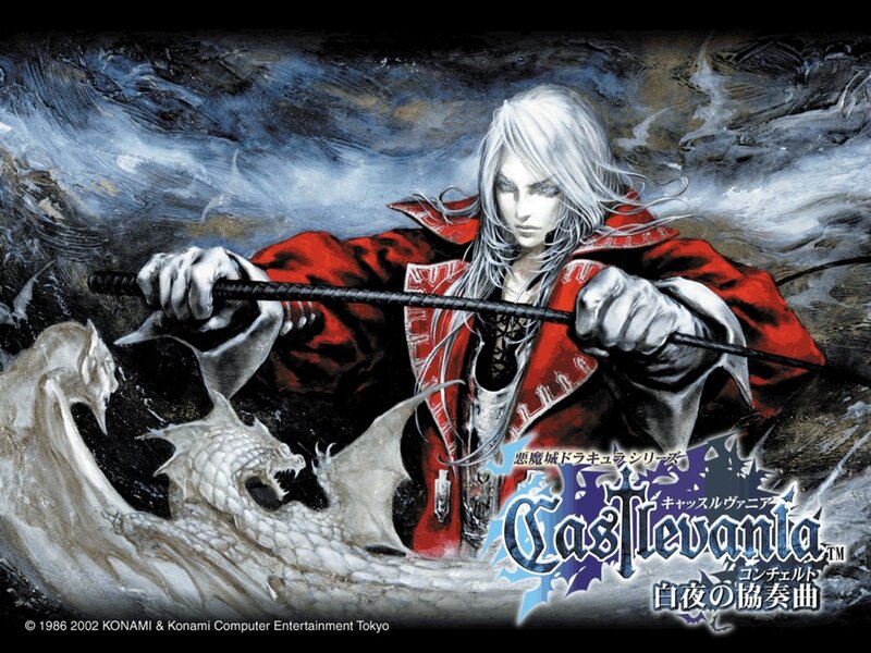 White-haired Warrior with Dragon — Red