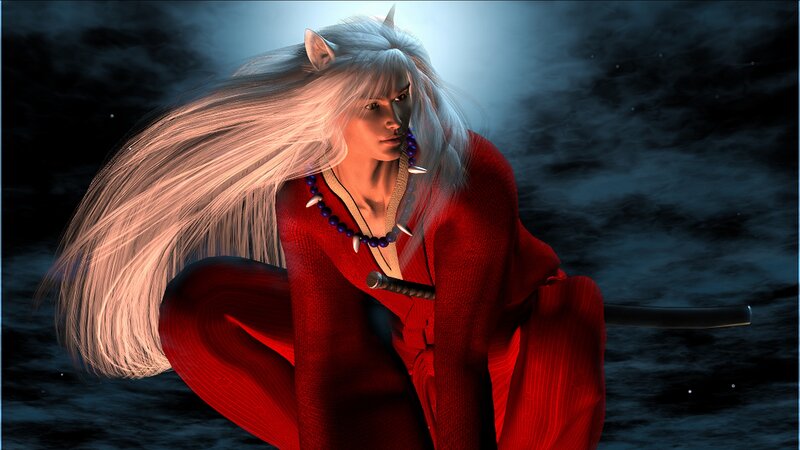 White-haired Warrior with Fox Ears