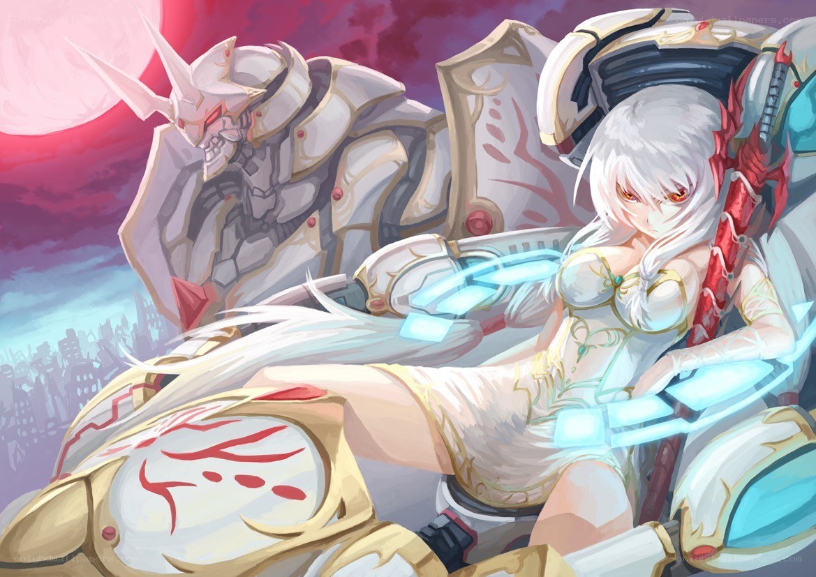 White-haired warrior with red eyes