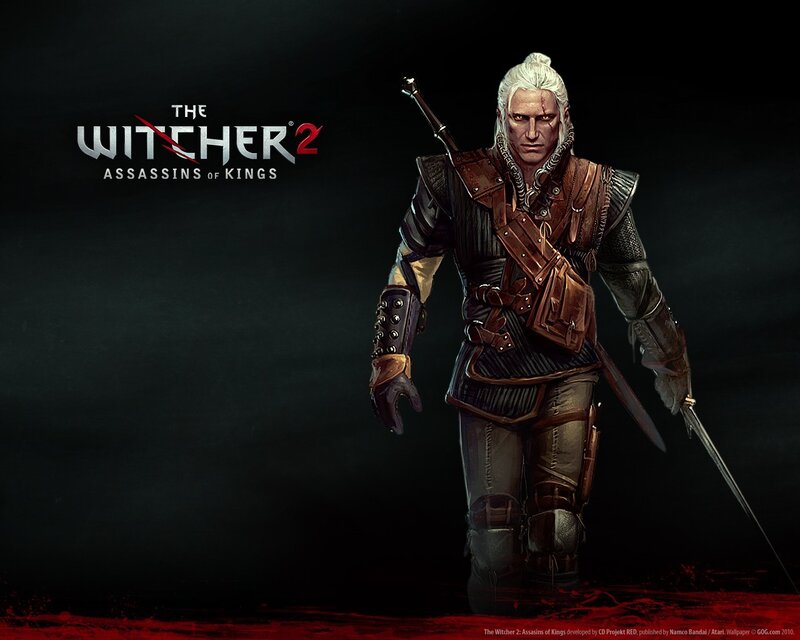 White-haired Warrior with Sword — Black, Dramatic, Night, Digital Art, Armor, Blood