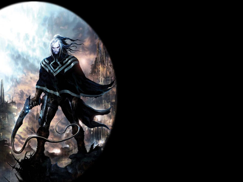 White-haired Warrior with Sword — Black