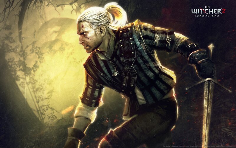White-haired Warrior with Sword — Yellow