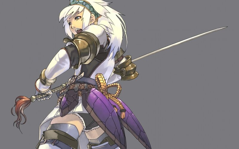 White-haired Warrior Woman — Gray