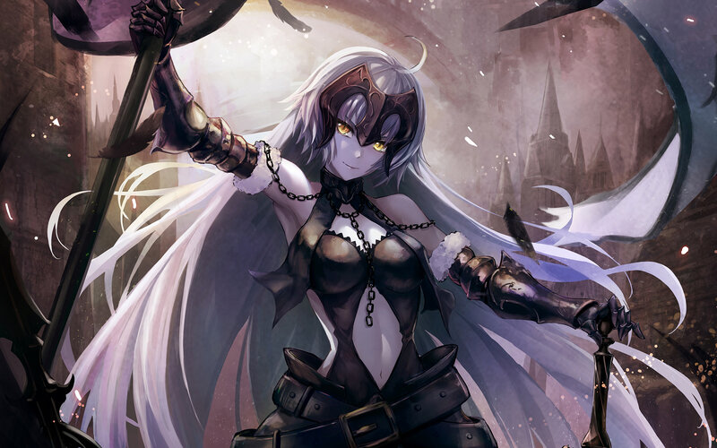 White-haired Warrior Woman — White, Dramatic