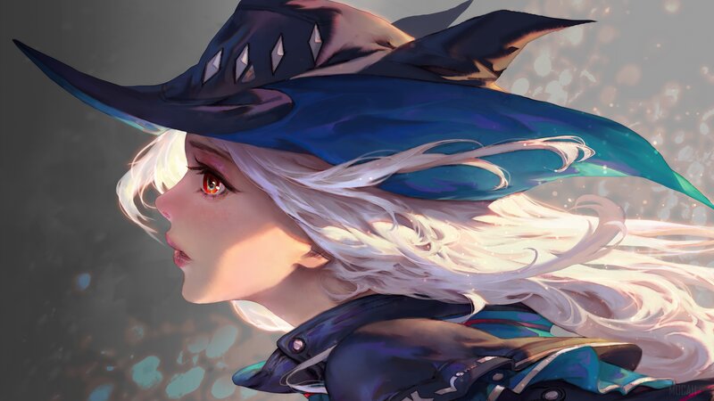 White-haired Witch in Profile