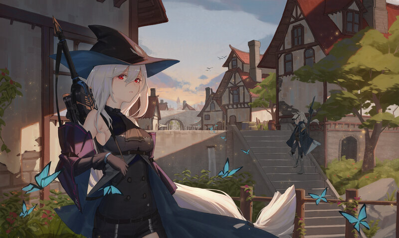 White-haired Witch with Bow