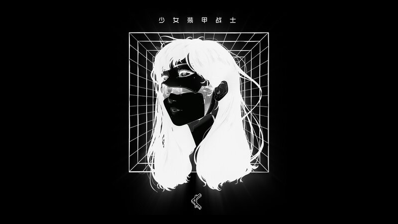 White-haired Woman in Grid