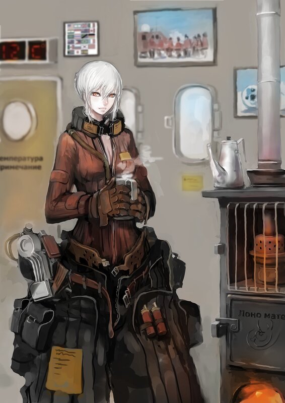 White-haired Woman in Uniform