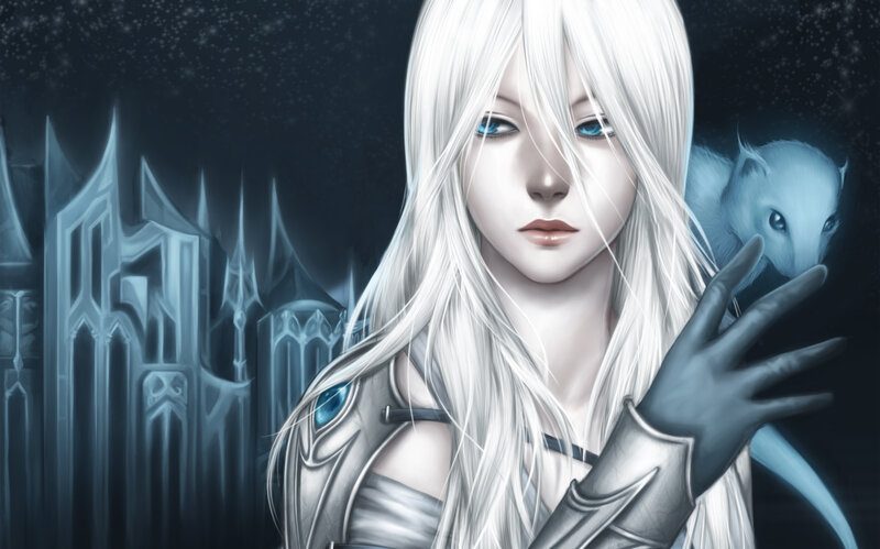 White-haired Woman with Rat