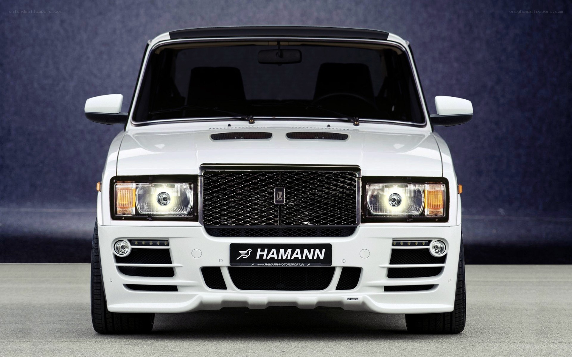 white hamann car front view