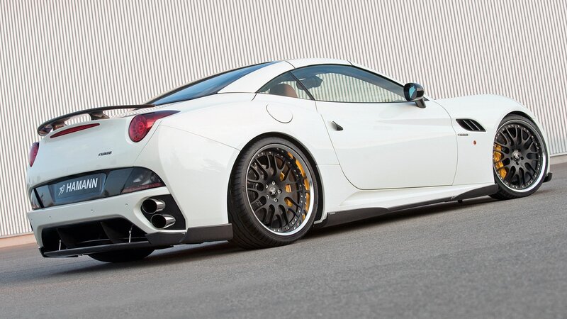 white hamann ferrari car