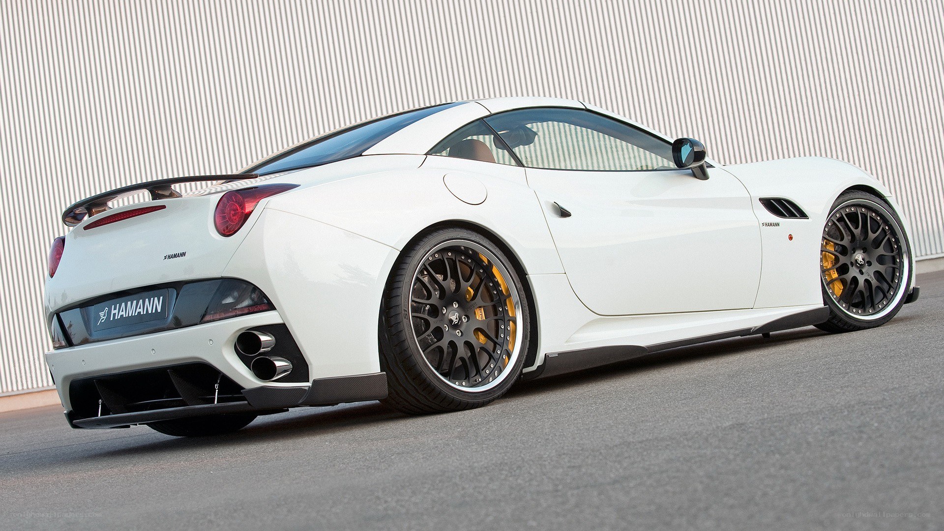 white hamann ferrari car