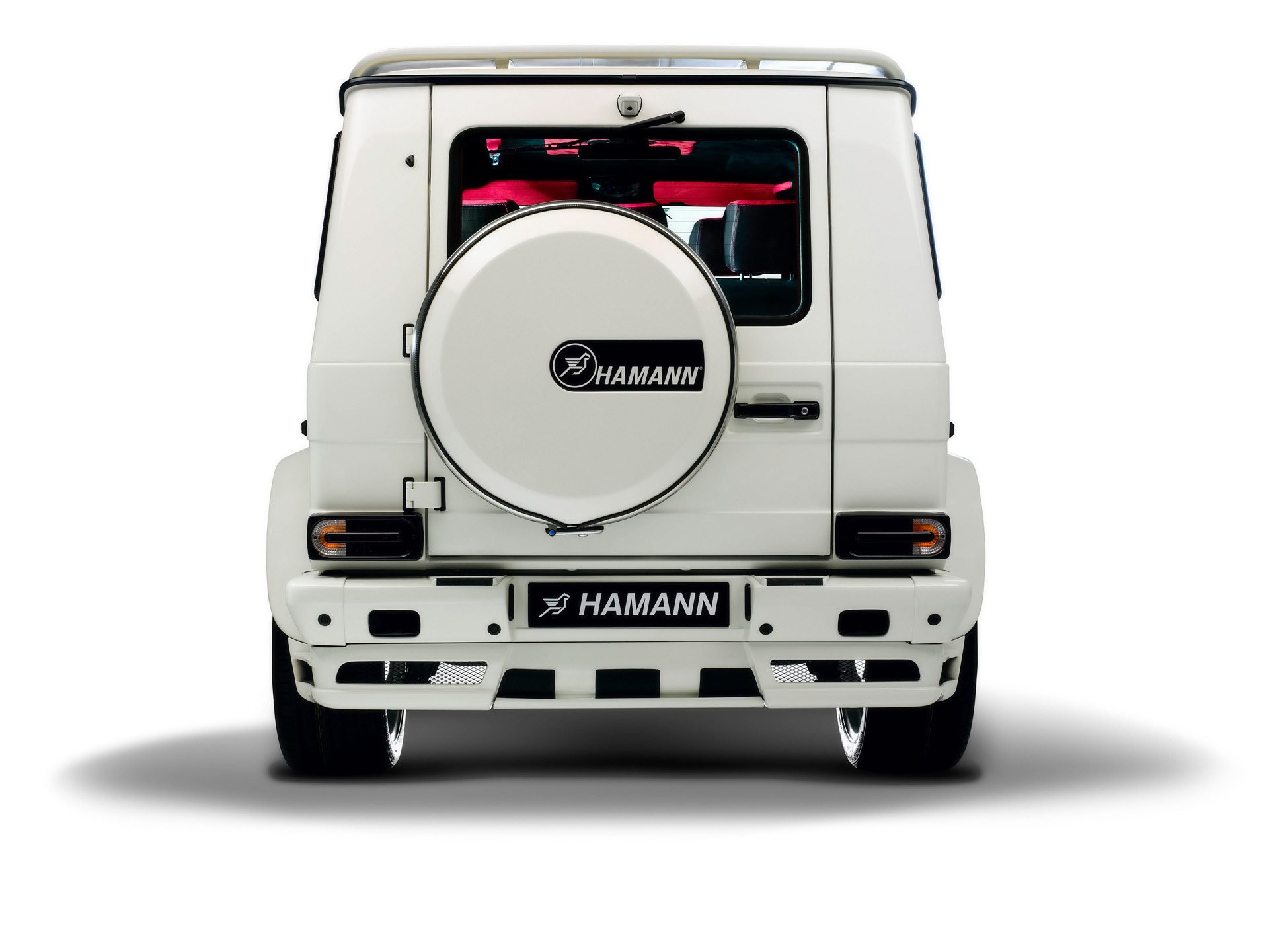 white hamann g-wagon rear view