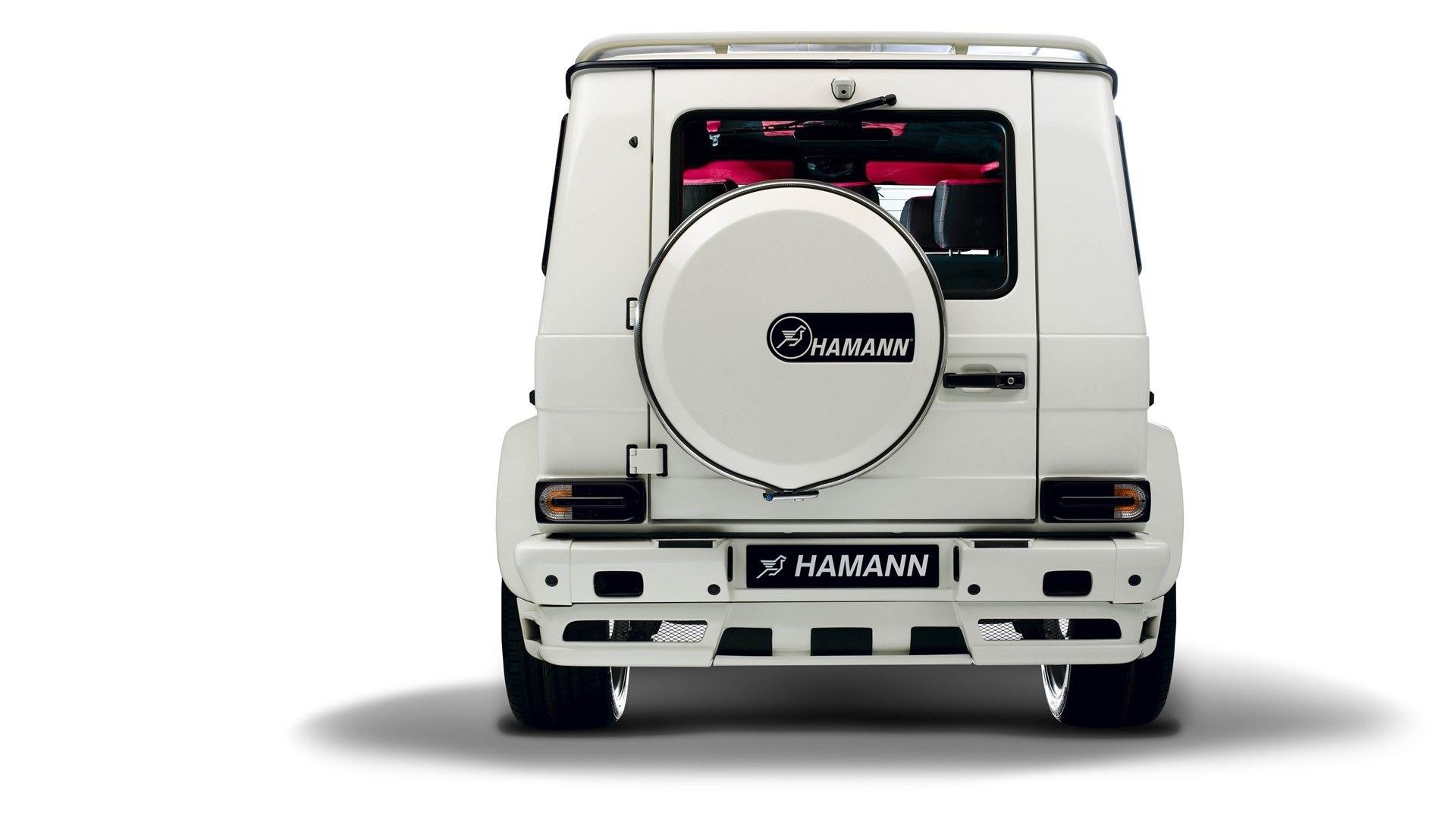 white hamann g-wagon rear view