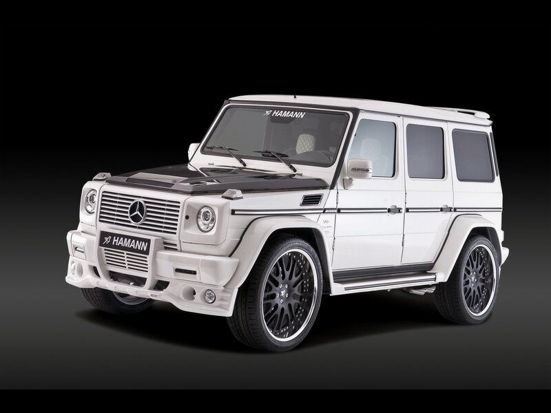 White Hamann-modified G-Wagon