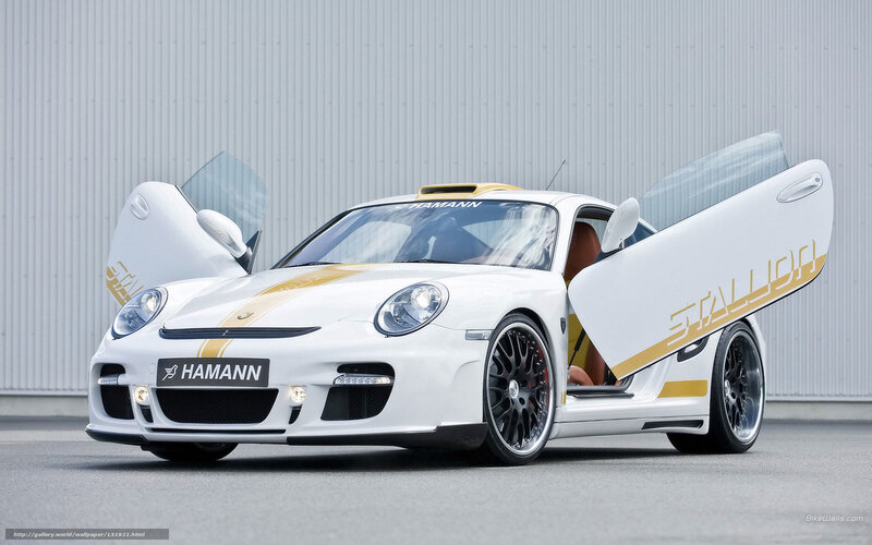 White Hamann Porsche sports car
