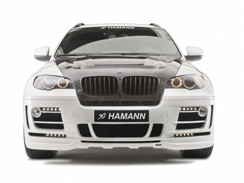 white hamann suv front view
