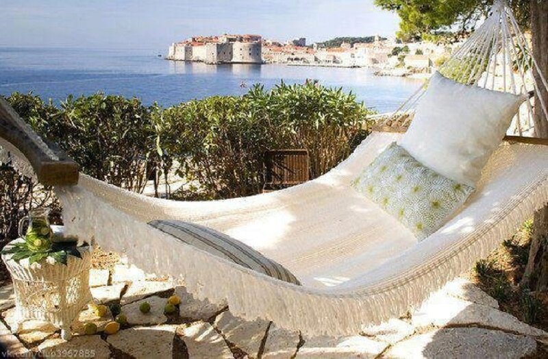 White Hammock by Sea