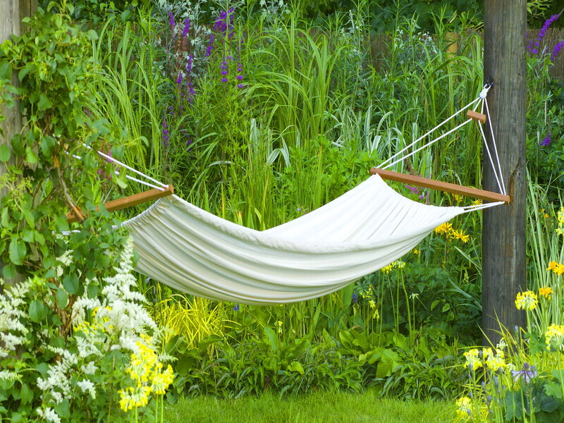 White Hammock in Garden