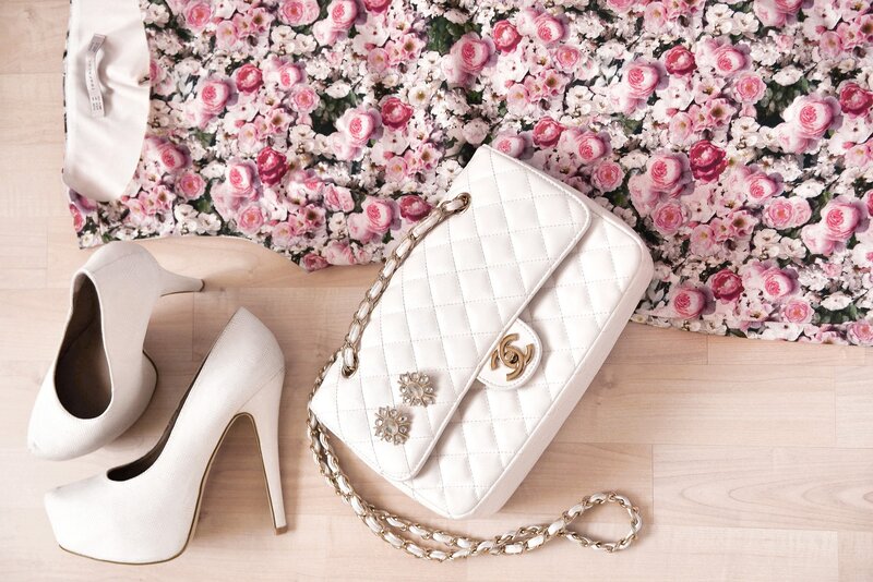 White Handbag and Shoes